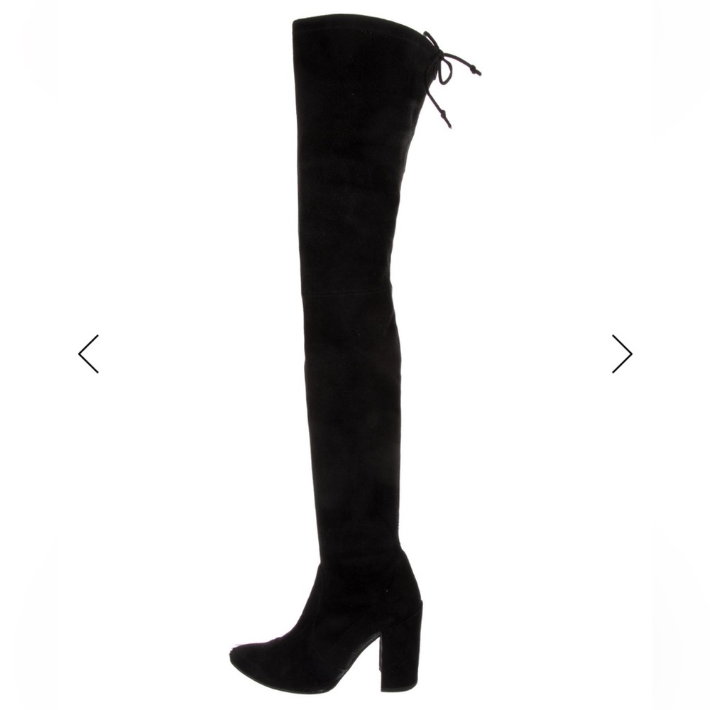 Stuart Weitzman Black Over-the-Knee Suede Boots